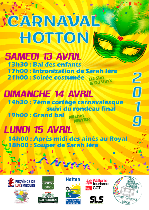 Agenda 2019 du Carnaval de Hotton